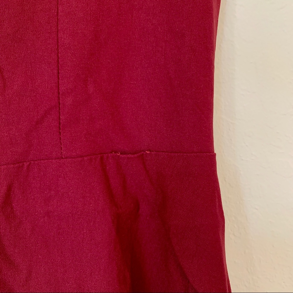 TOBI wine/maroon skater sweetheart mini dress - Picture 4 of 10